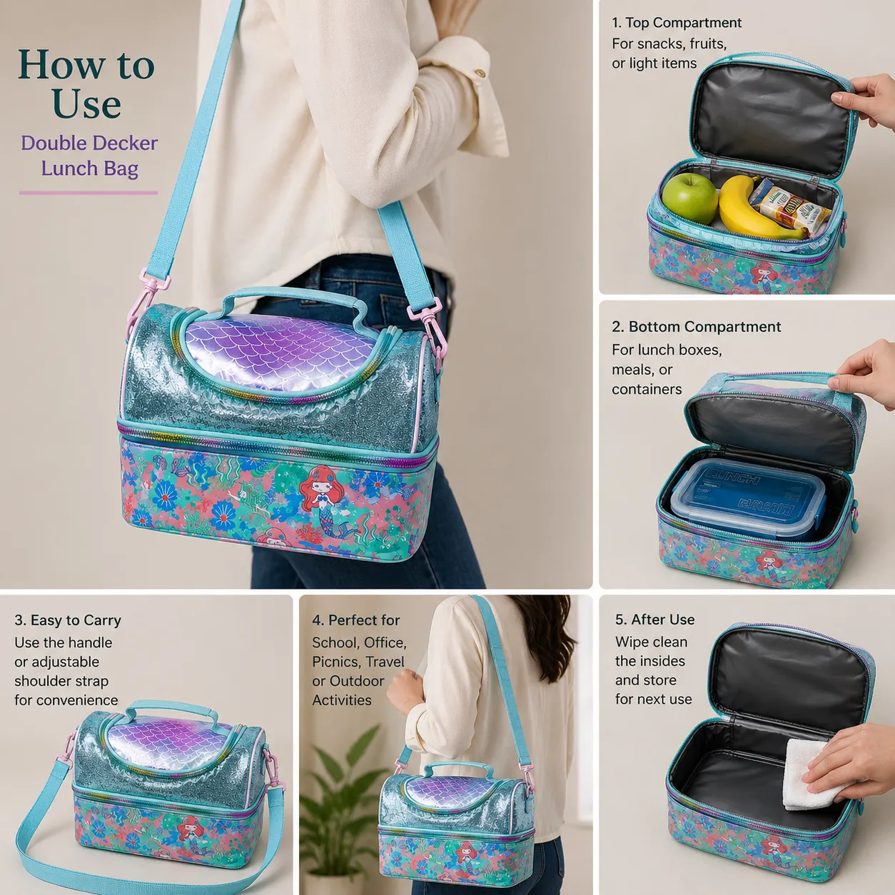 Double Decker Lunch Bags 2