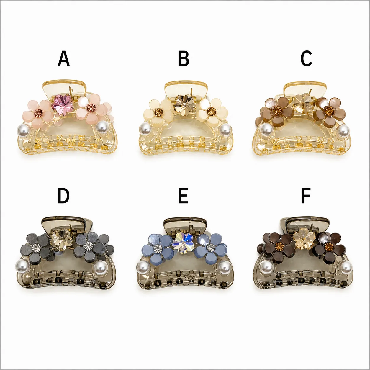 Floral Pearl Claw Clip 2