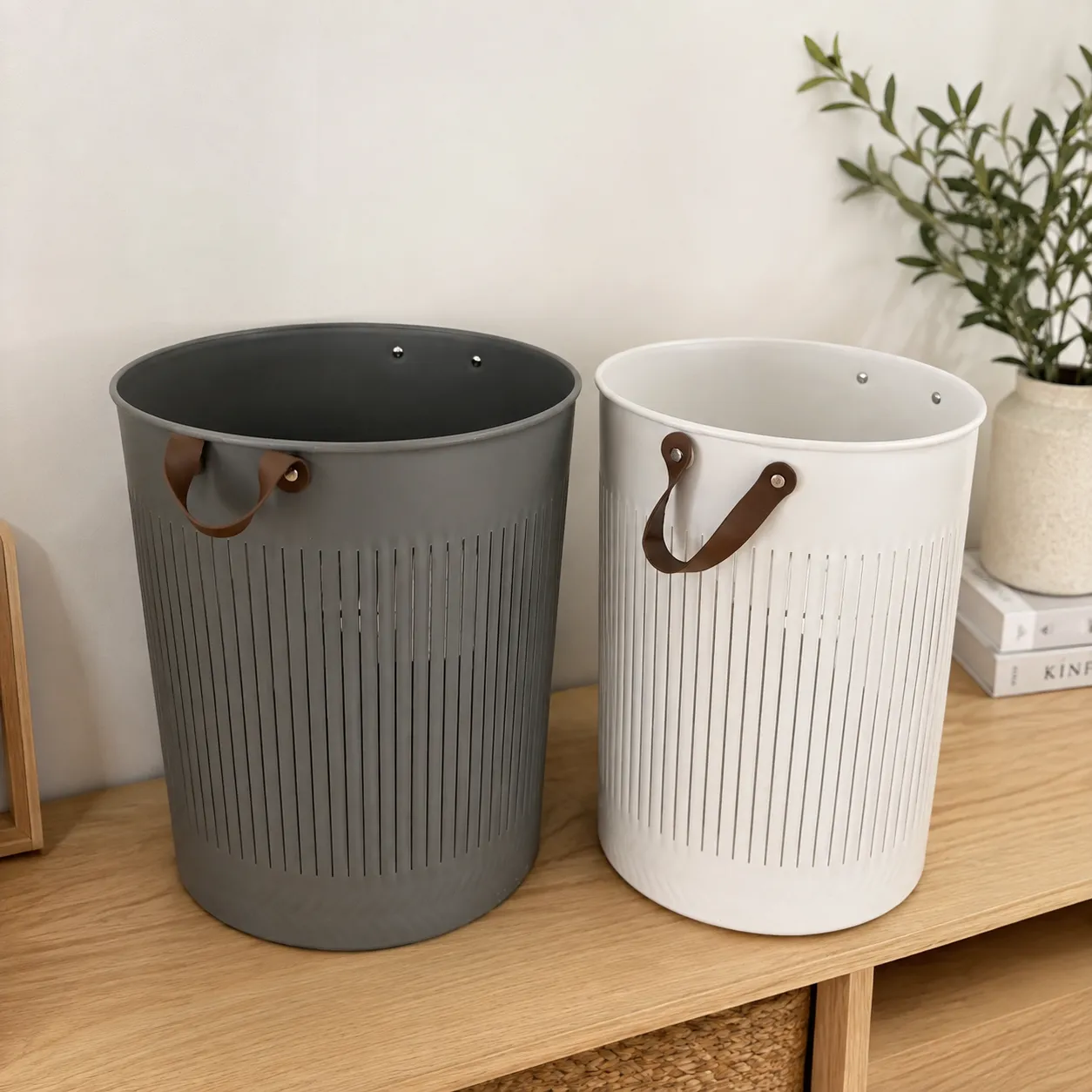 Ribbed Laundry Basket 2