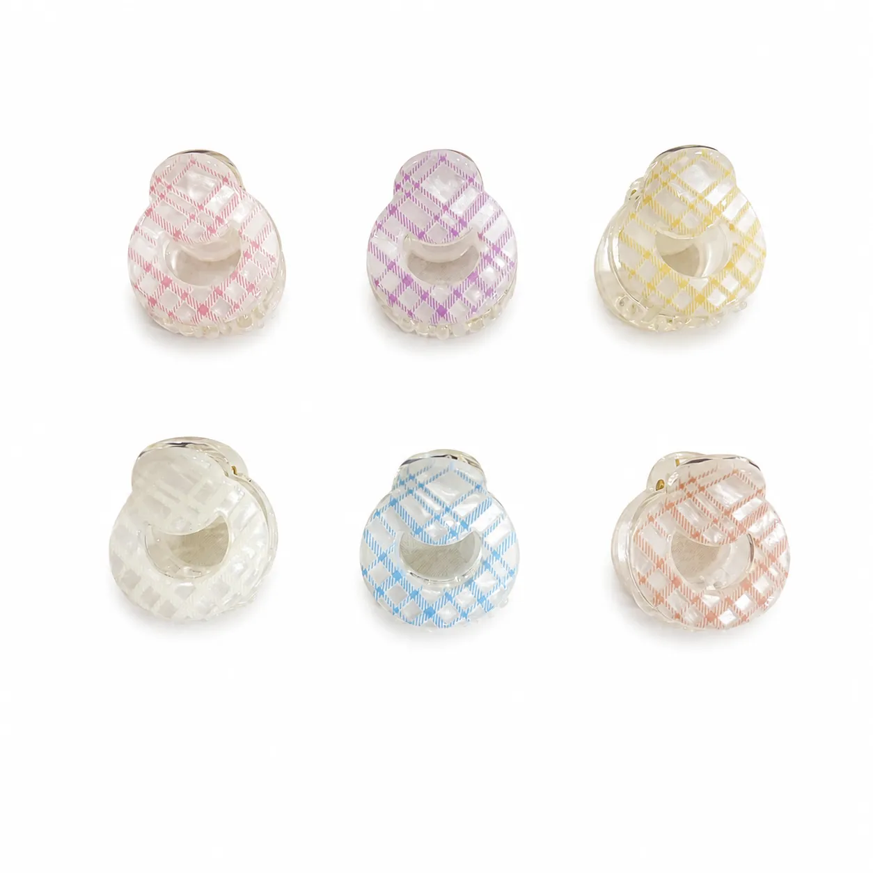 Pastel Check Mini Claw 3