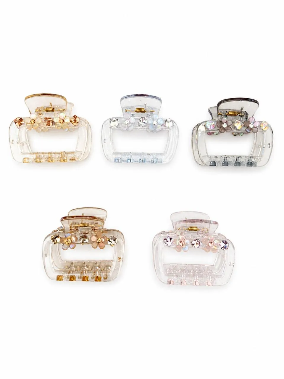 Floral Crystal Stone Claw 3