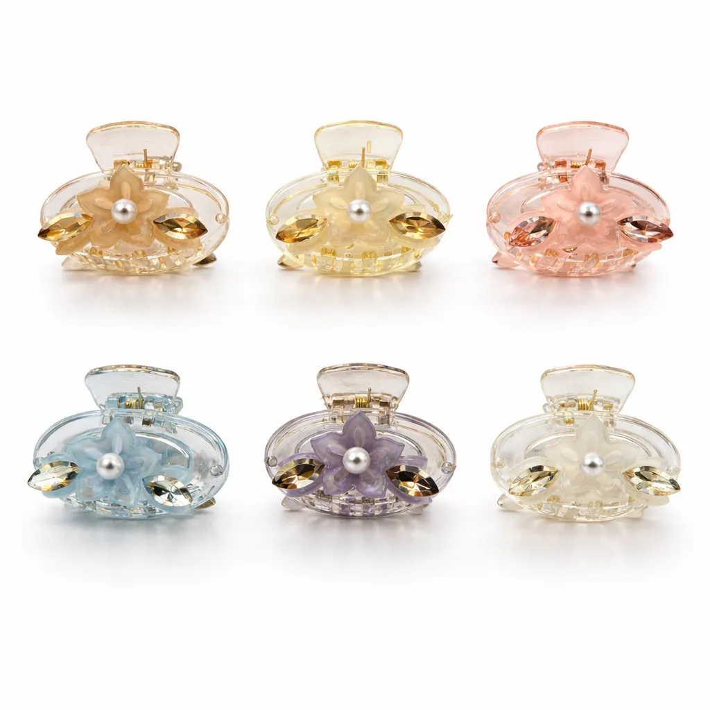 Floral Crystal Hair Claw 2