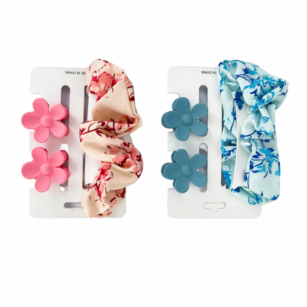Scrunchies & Claw Clips - Set of 3 2