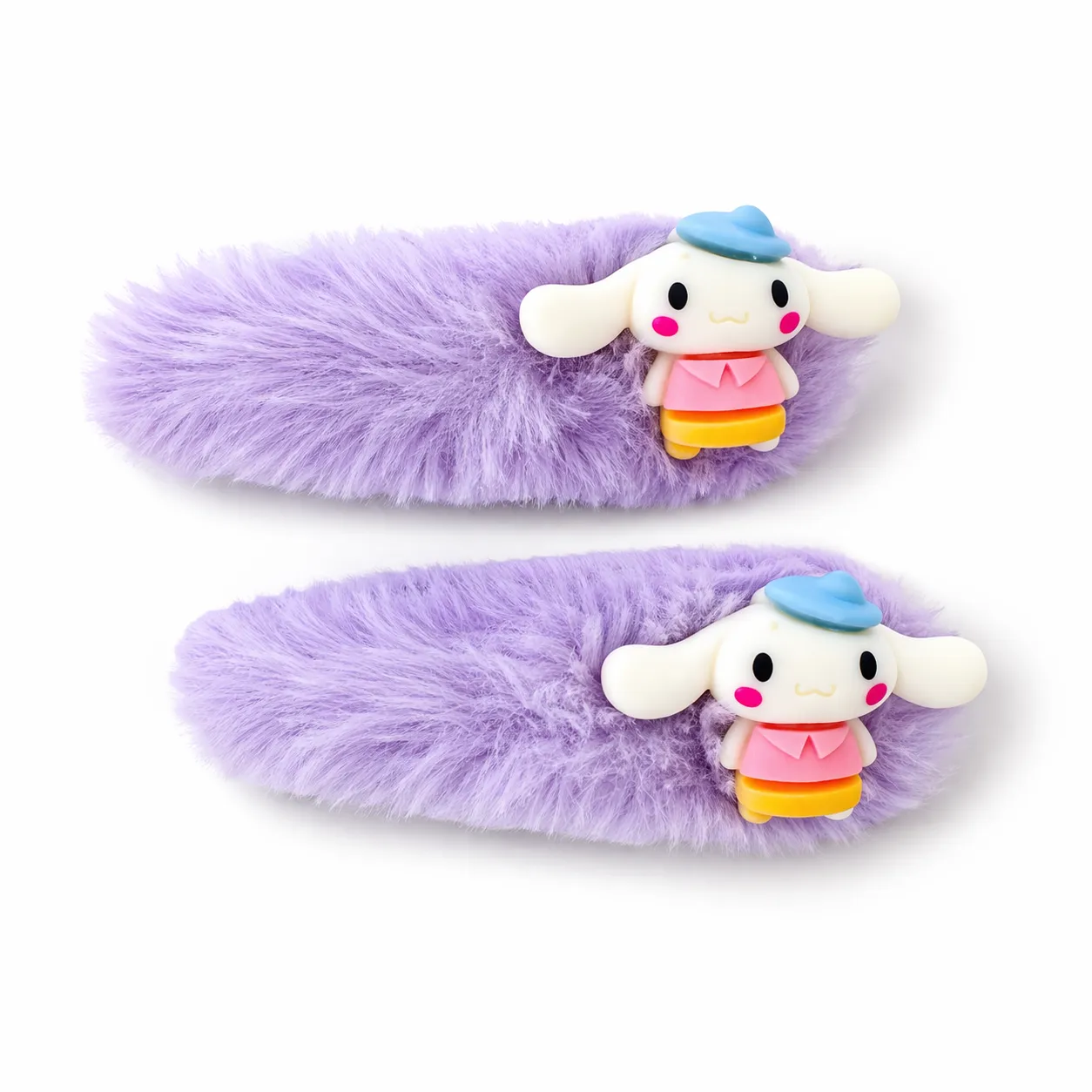 Soft Fur Bunny Hair Snap Set 7